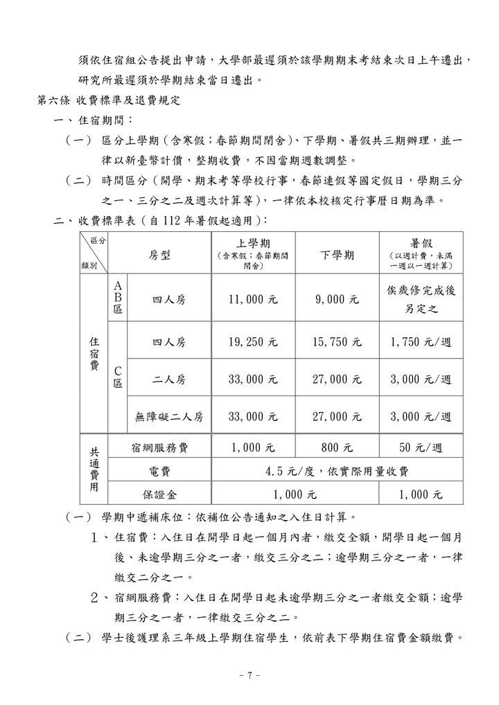 學生宿舍管理辦法(中文)圖片